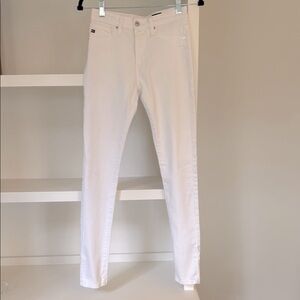 Women's White AG Farrah Skinny High Rise Jeans